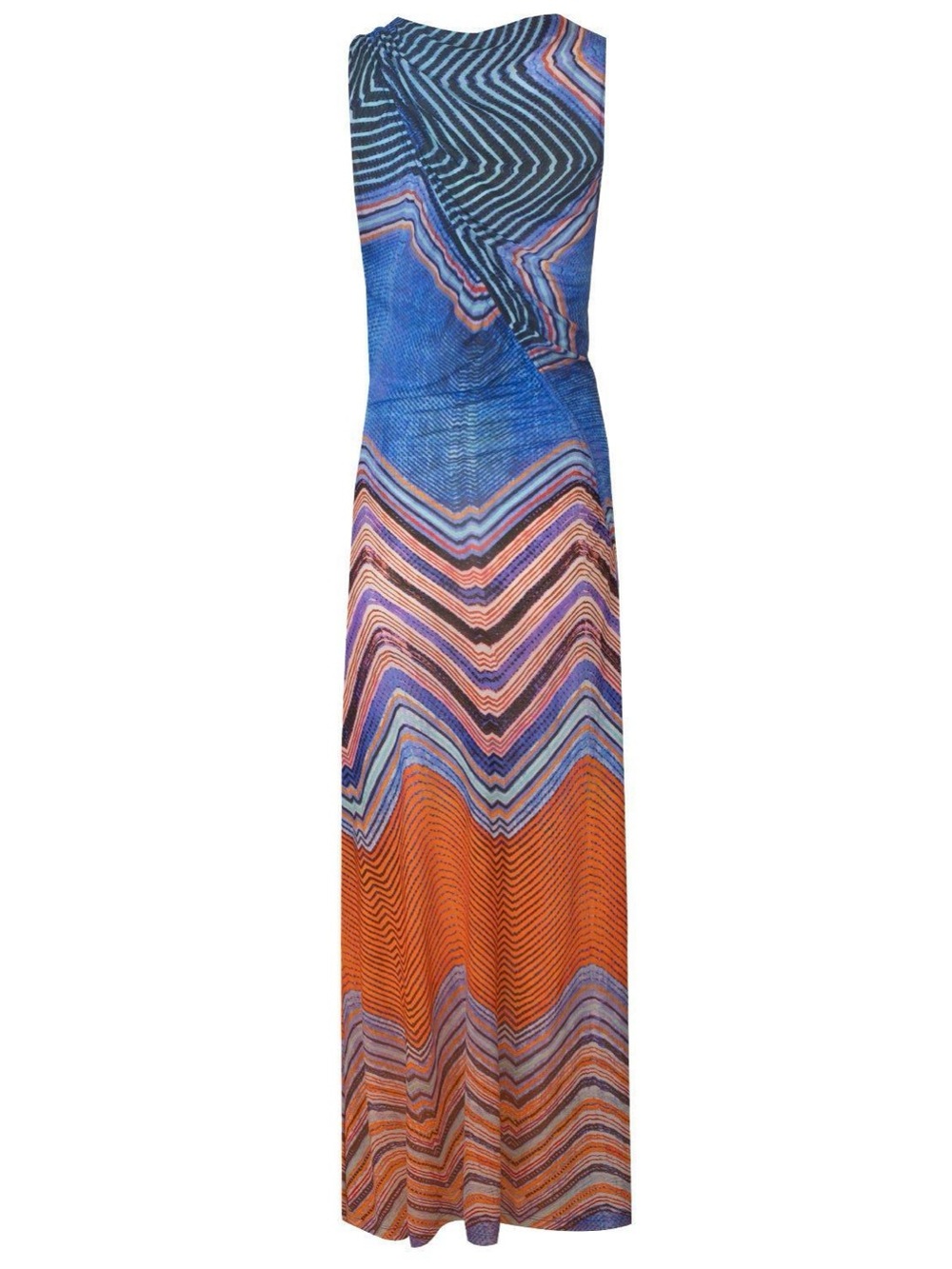 Ulla Johnson Natalia Ruched Lyocell Maxi Dress – Neptune Print – Size P - Picture 2 of 13